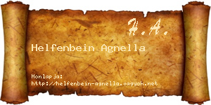 Helfenbein Agnella névjegykártya